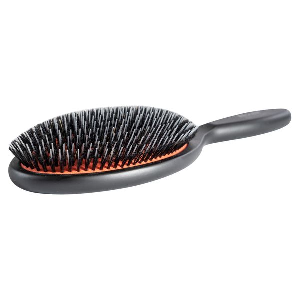 Holz Leute Long Hair Brush Extra Large Boar Bristles with Nylon Pins for Long, Curly and Firm Hair - Black - Unisex - Adult with Long, Curly and Firm Hair