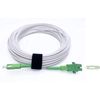 Elfcam® - Fiber Optic Single-Mode SC/APC to SC/APC Cable, 1m / 3.28ft, with Coupler, FTTH Compatible, White
