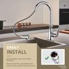 Faucet Head Replacement Chrome, Angle Simple Kitchen Sink Faucet Sprayer, Pull Down Hose Spray Head, Stream and Spray Mode, Male Threads