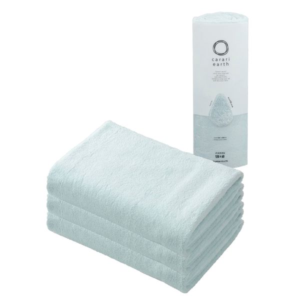 CB Japan Carari Microfiber Bath Towels, Blue, Set of 3, Absorbent, Quick-Drying, Fluffy (Amazon.co.jp Exclusive)