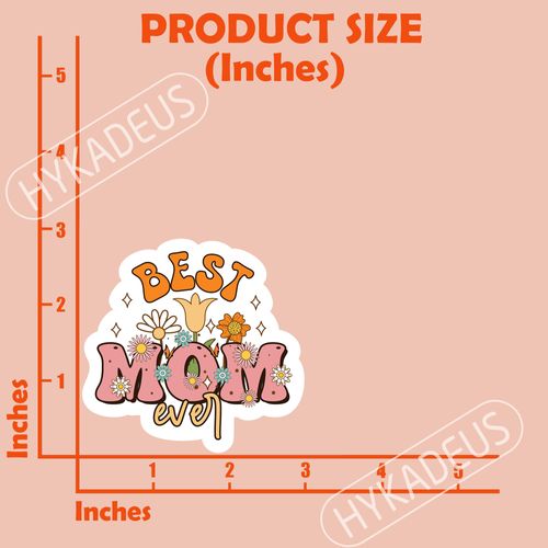 (3Pcs) Best Mom Ever Sticker Mom Stickers Mom Decal Mother's Day Gifts Waterproof Vinyl Decals for Mom Mama Mommy Grandma Decoration for Phones, Books, Laptops, Waterbottles, Tumblers, 3 x 2.8 Inch