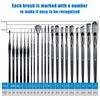 23 PCS Set Paintbrush, Professional Assorted Shape Soft Hair Bristle Art Brushes, All Purpose Artist Paint Brushes for Premium Adult Detail, Gouache, Acrylic, Oil Painting or Beginner