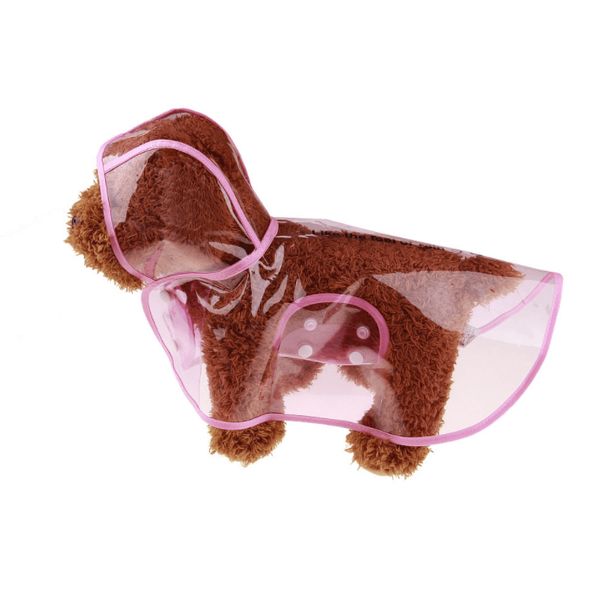 Transparent Waterproof Dog Raincoat - Stylish Protection For Your Pup - Pink / M