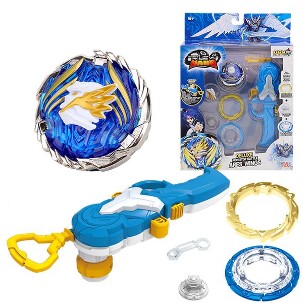 Infinity Nado Kreisel für Kinder Metall Spielzeug Jungen, Battle Tops Kreisel Launcher Spielzeug Jungen, Infinity Nado Spinning Tops Jungen ab 5 Jahre, Non-Stop Battle Deluxe Kreisel - Ares Wings