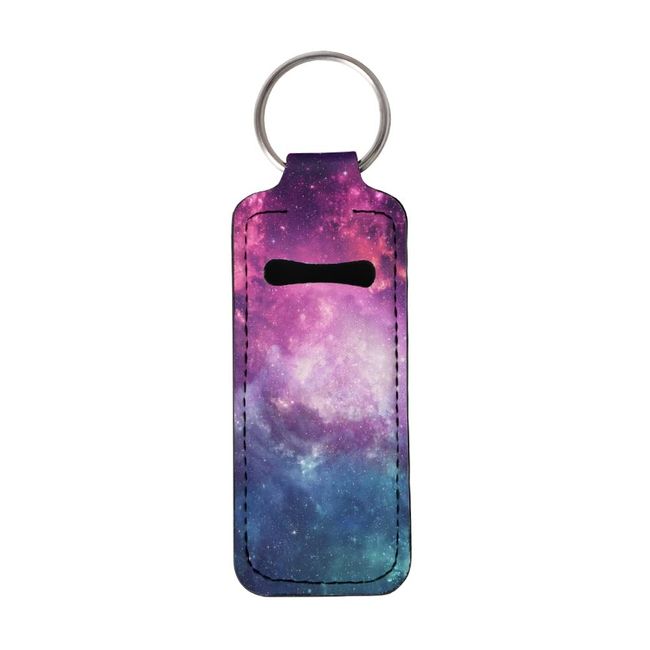 Youngerbaby Nebula Lip Balm Holder Keychain Chapstick Sleeves Chapstick Holder Lip Balm Pouch Key Chain Holder Portable for Beach Shopping Camping Hiking