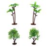 CHENYU 22Pcs Miniature Plastic Trees Cake Topper Set - Rainforest Trees, Mini Dinosaur Figures, Crafts Landscape Construction Model