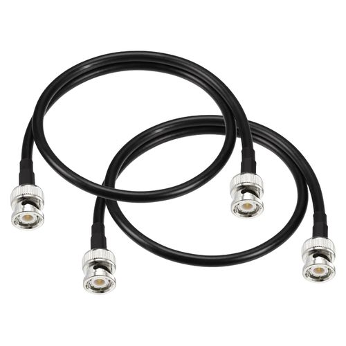 Superbat BNC Cable BNC Male to BNC Male Connector Cable 3ft RG58 Coaxial Cable BNC Jumper 50 Ohm for Ham Radio Scanner Antenna Tuner Security CCTV Camera etc.2pcs