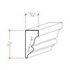 EWSC11 Solid Crown 1-3/4" High x 13/16" Deep Moulding. Unfinished, Poplar, 94"