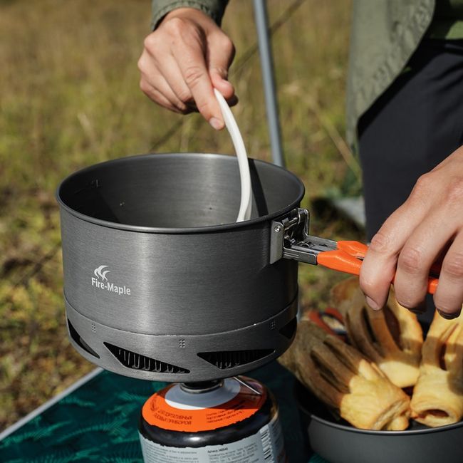 Portable Camping Kettle Campfire Kettle Cookware Tea Pot for Outdoor Hiking  Kitchen