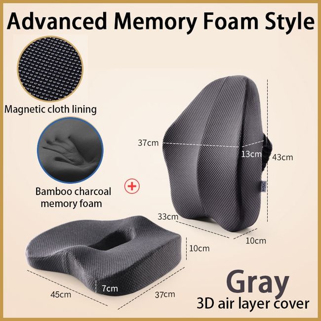 Memory Foam Seat Cushion Orthopedic Pillow Coccyx Office Chair Cushion  Support Waist Back Pillow Car Seat