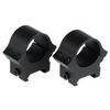 1" Medium Matte Black Picatinny Weaver Style Bolt On Scope Ring Pair
