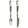 A.S.F. OUTDOOR Titanium Cutlery Set (Fork with Hook, Knife with Hook)