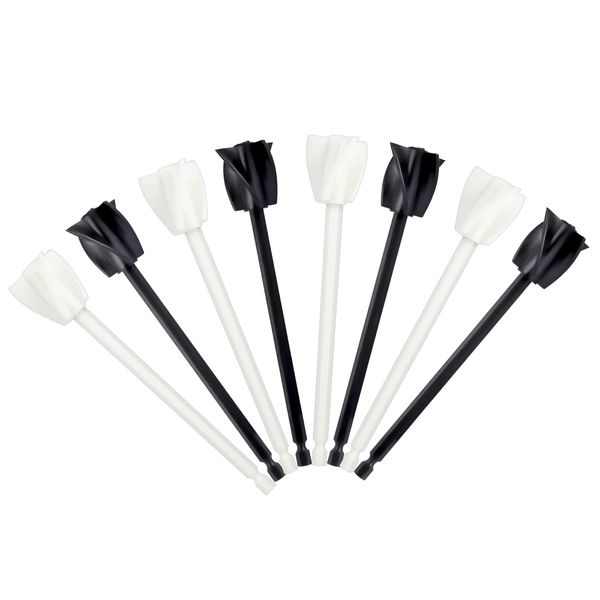 LUTER 8pcs Epoxy Mixer for Resin, Reusable Paint Mixer Paddle Resin Mixer Paddle Drill Paddles for Drilling Mixing Epoxy Painting Ceramic Glaze (Black, White)