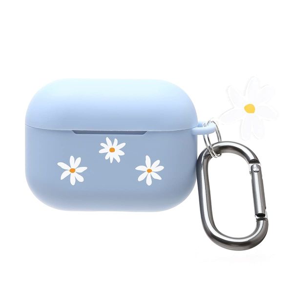 ONLYOU Airpods Pro Case, Stylish, Korean Airpods Pro2 Case, Cute TPU Daisy Margaret Flower Design, Air Pods Pro Cover, Matching Earphone Case, Carabiner, Hook, Charm (AirpodsPro (1/2nd Generation),