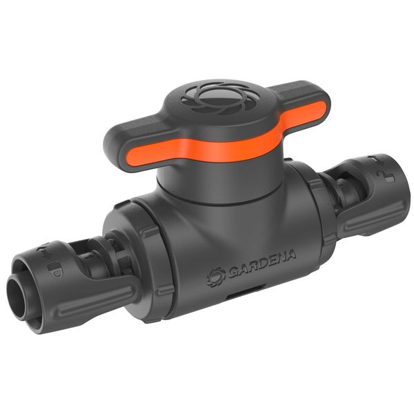 Gardena Micro-Drip-System Control and Shut-Off Valve 13 mm (1/2 inch): Simple Pipe Shut-Off and Continuous Water Flow Control, Accessories for Connecting Pipes and Irrigation Lines (13207-20)