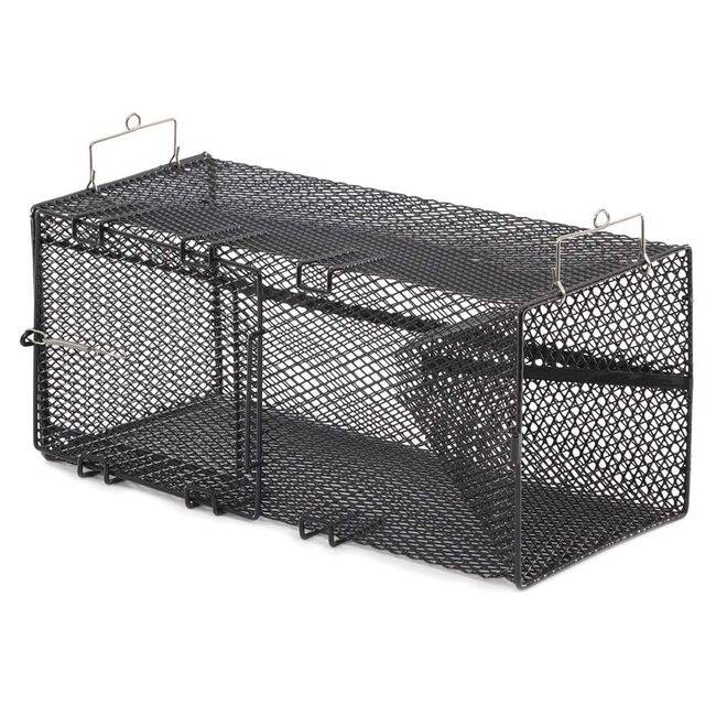 Frabill Rectangular Pinfish Trap | Vinyl Dipped Steel Mesh Trap Specifically Designed for Pinfish | Freshwater and Saltwater Tested