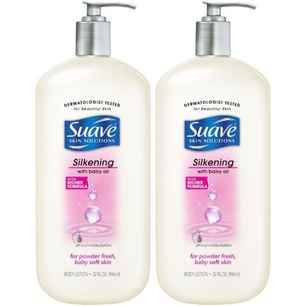 Suave Silkening Body Lotion - Baby Oil - 32 oz - 2 pk