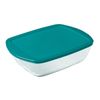 Pyrex Transparent Rectangular Dish With Lid, 0.4L