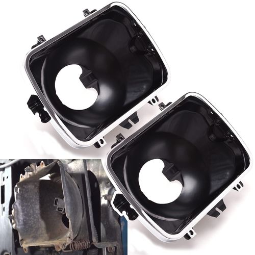 RJSPHH 42437 Headlight Bucket Kit, 5X7 Headlight Support Bracket Mounting Kit Compatible with Chevrolet Express GMC Savana 1500 2500 3500 S‎afari Yukon Topkick Chevy Exprress 4500 K10 K20 K30(2PCS)