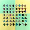 Quiges Interchangeable Mini Coin 12mm Natural Bright Blue Turquoise Stone