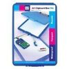 Anker A4 Plastic Compact Clipboard Paper Storage Box Clear - Pack of 2