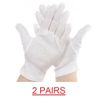 White Dermatological Hands Eczema Moisturising Dry Skin Cream Absorb Magician Women Mens Cotton Gloves