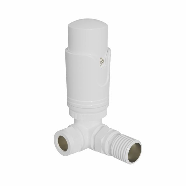 NRG Corner TRV Thermostatic Radiator Valves Central Heating Taps White