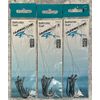 3 Packs Hurricane Snells Baitholder Hooks Size 2/0 20 LB
