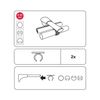 Gardinia Ring Adaptor for Universal Bracket for Diameter 20 mm Chrome Steel Applicable 2