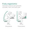 CELLONIC Universal Laptop Stand - Adjustable Lightweight Ergonomic Cooling Portable Computer Riser Tray - Foldable Notebook Elevator Cooler Holder for Desk Table Bed Office Work Gaming - Black