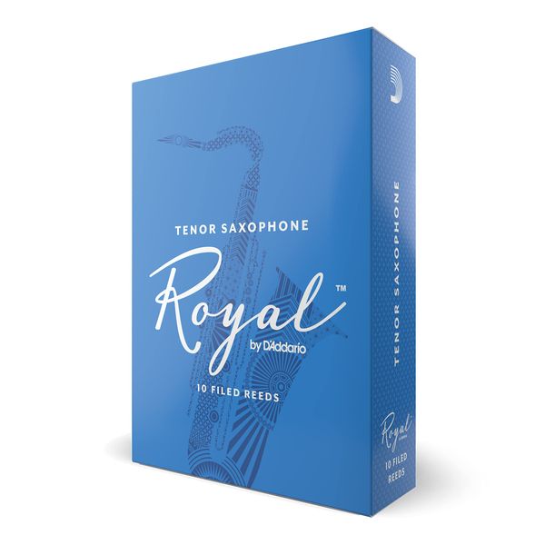 Rico Woodwinds Royal Saxophone Reeds - Tenor Sax Reeds with Strong Spine - Tenor Saxophone Reeds Great for Classical or Jazz - Strength 3.0, 10-pack