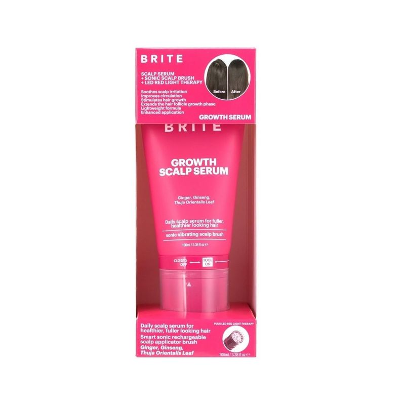 Brite Growth Scalp Serum with Smart Sonic Vibration & Red-Light Therapy ...