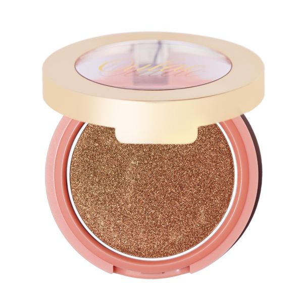 Oulac Shimmering Cream Blusher for Cheeks,Bronzer Brighten Skin As Highlighter Makeup, Shimmer Blusher,Buildable and Vegan Cosmetics,Warm Bronze Gold,4.8g