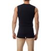 Underworks Cotton Concealer Compression Muscle Shirt Top, Large, Black