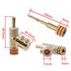 4pcs Crystal Clear Rhodium Plated Locking Speaker Cable Adapter Banana Plug Connector