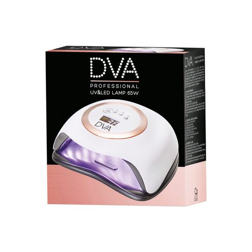 DVA, Lampada Professionale UV e LED 65W, Lampada per Unghie Adatta per Gel, Acrygel e Semipermanente con Timer Digitale, Schermo LCD e Sensore di Movimento a Infrarossi