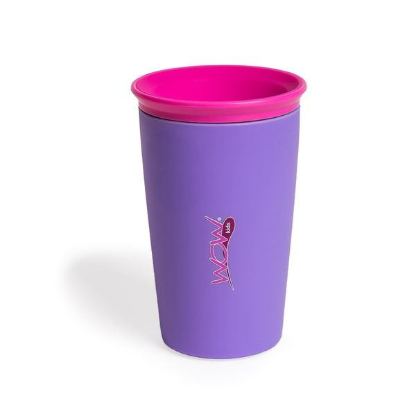 Wow Cup for Kids Original 360 Sippy Cup, Purple with Pnk Lid, 9 oz