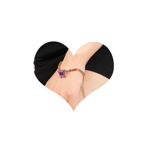 Inateannal Cubic Zirconia Braccialetto Tennis Per Le Donne Carino Farfalla Fascino Braccialetto Tennis Catena Regolabile Diamante Braccialetto Gioielli Di Nozze Regali Per Le Spose
