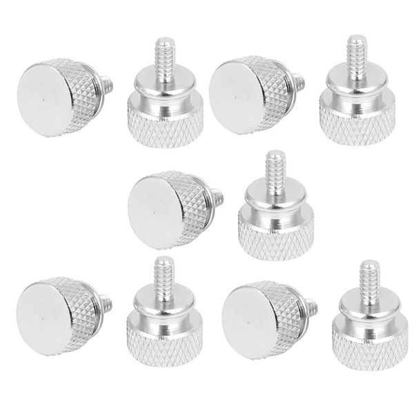 uxcell PC Handle Screws, Thumb Screws, Knurling Thumb Screws, Full Thread, Silver Tone 6#-32 Computer PC Case, Pack of 10