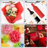 NEBURORA 120 Sheets Red Tissue Paper 35 x 50 cm Christmas Red Wrapping Tissue Paper Bulk Red Wrap Paper Sheets for Gift Bags Packaging Floral Filler Crafts Birthday Wedding Valentine's Decor(Red)