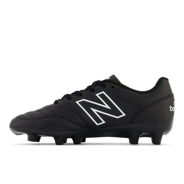 New Balance Kid's 442 V2 Academy Fg Junior Soccer Shoe, Black/White, 2 Little Kid