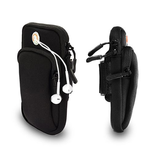 Running Armband Phone Holder, Strap for phone running, Mobile Armband Bag, Compatible for iPhone XS MAX XR 12/11/8/7 Plus,Cellphone Up to 6.3" (Black)