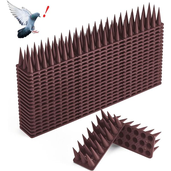 Bird Spikes Defender Spike Anti Cat Raccoon Pigeon Outdoor Plastic Spike-12 PCS