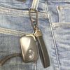 Kurohido Key Ring, Carabiner Hook, Strap, Leather-Style, Includes Dedicated Screwdriver, gray