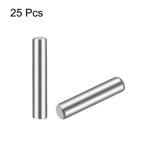 uxcell Dowel Pins 304 Stainless Steel Cylindrical Shelf Support Pins 25pcs 2.5mm x 14mm