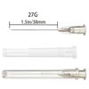 100 Pack 27 G 1.5 inch Luer Lock for Science Laboratory, Refilling Liquid, Inks, Individually Packaged