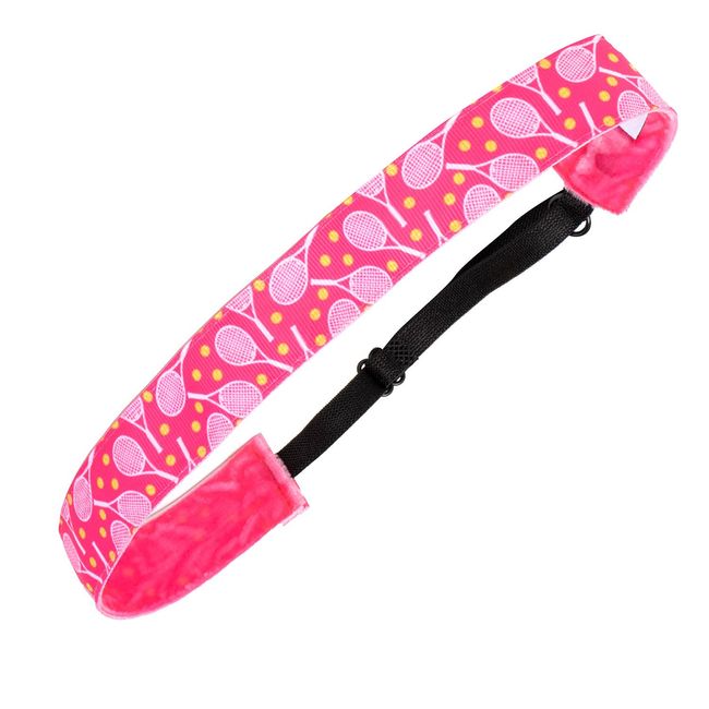 Julibands No-Slip Athletic Headbands | Tennis Play | Pink