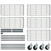 5-Layer Storage Rack Shelf Steel Wire Tier Rolling Carts Shelving Black Holder