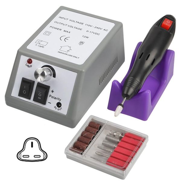 Professional Electric Nail File Set, Electric Nail Drill for Acrylic and Gel Nails, 20000RPM Nail Drill Machine with Sanding Bands, Electric Nail File for Home and Salon Use