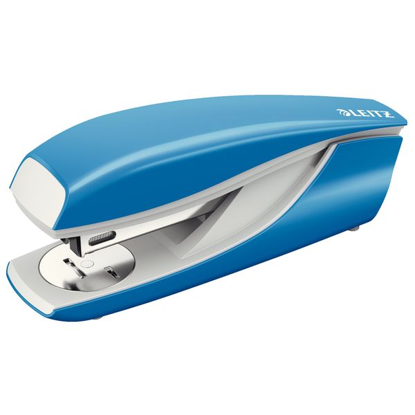 Leitz 55020030 Ergonomic Metal Stapler, Light Blue